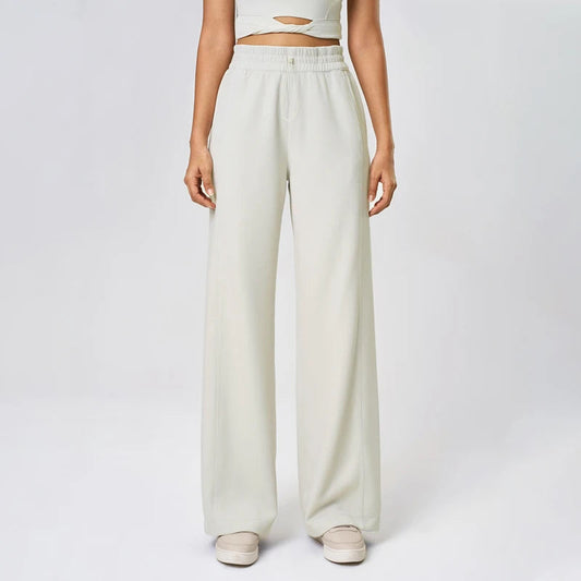 Modal ribbed knit joggers with elastic waist and pockets for women - product image