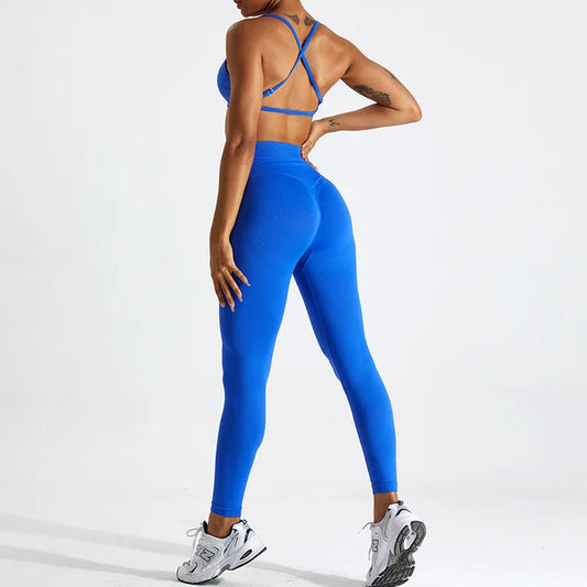 Nylon knit anti-pilling breathable quick dry women's seamless 2.0 cloud activewear set - product image