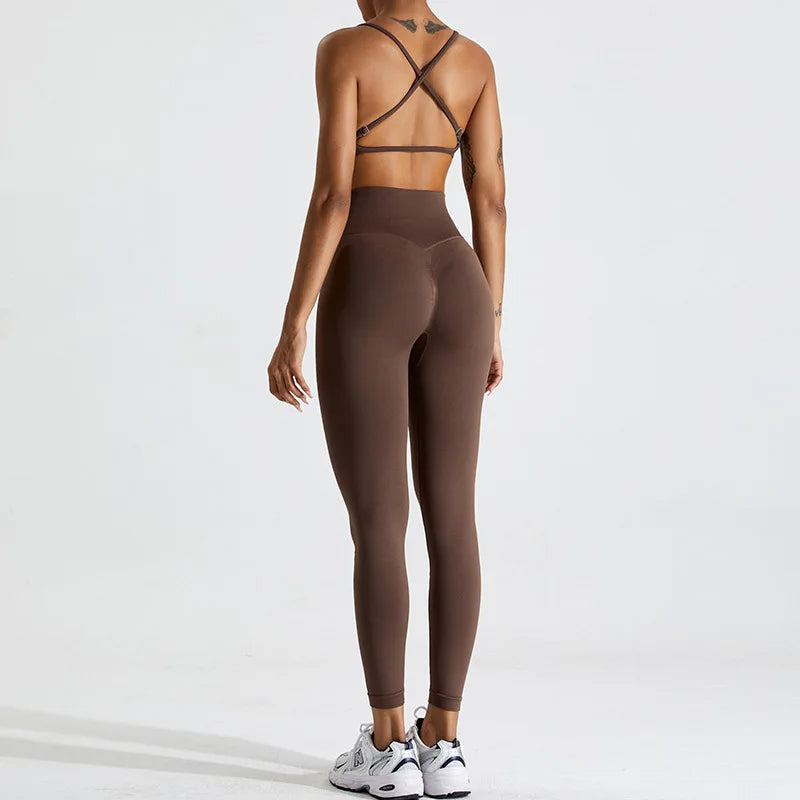 Nylon knit anti-pilling breathable quick dry women's seamless 2.0 cloud activewear set - product image