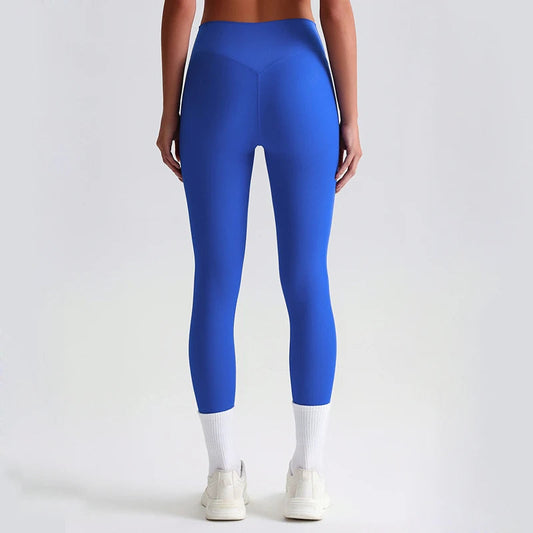 Nylon knit high waist 25" ribbed workout tights women's gym fitness leggings - product image