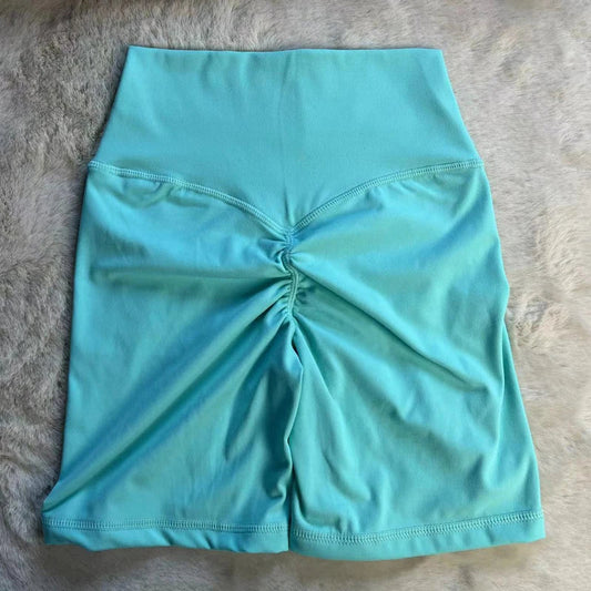 Nylon knit women's 2 pieces front twist bra set breathable quick dry yoga shorts - product image