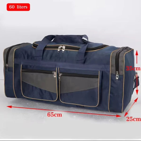 Nylon large capacity waterproof multi-pocket travel and fitness duffel bag - product image