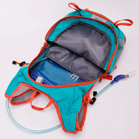 Nylon lightweight hydration softback backpack with reflective strips and waist zipper pockets - product image