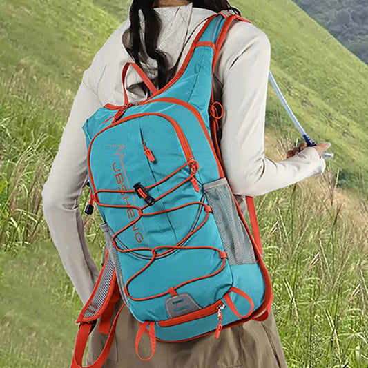 Nylon lightweight hydration softback backpack with reflective strips and waist zipper pockets - product image