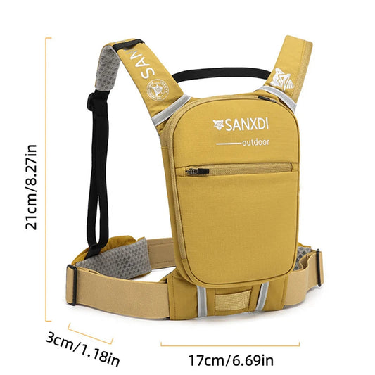 Nylon lightweight softback breathable running hydration backpack with reflective strips - product image