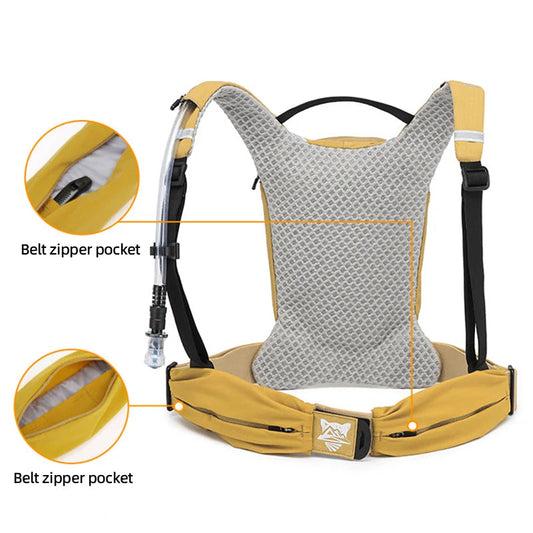 Nylon lightweight softback breathable running hydration backpack with reflective strips - product image