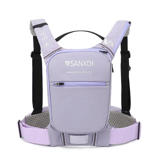 Nylon lightweight softback breathable running hydration backpack with reflective strips - product image