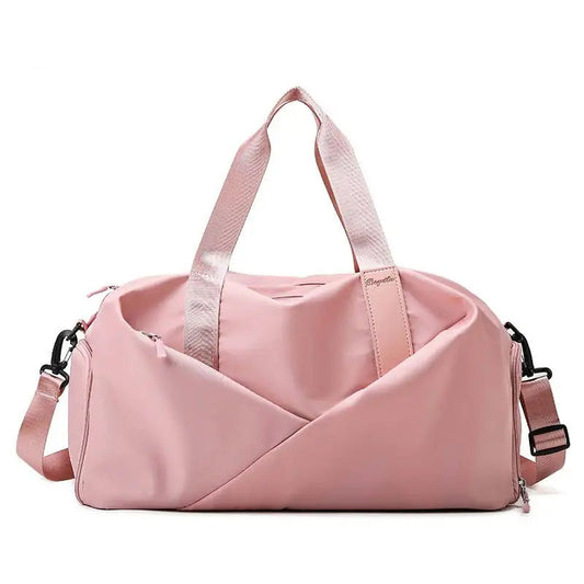Nylon lightweight waterproof multifunctional dry wet shoulder bag with independent shoe compartment - product image