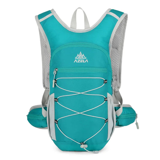 Nylon softback hydration backpack with reflective strips and multiple storage pockets - product image