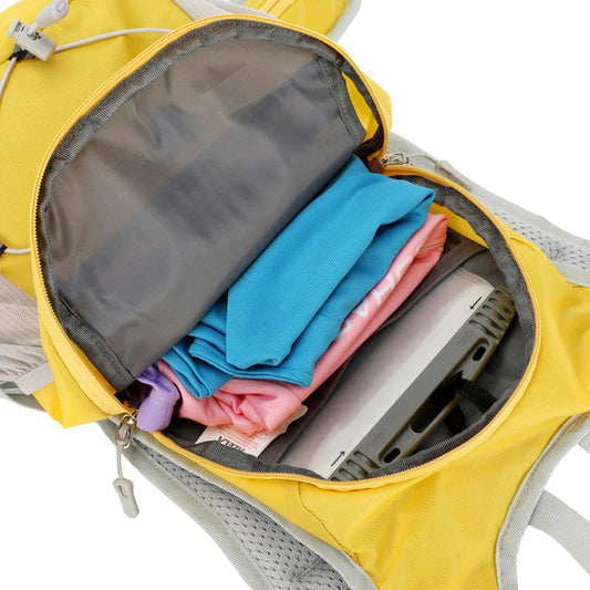Nylon softback hydration backpack with reflective strips and multiple storage pockets - product image
