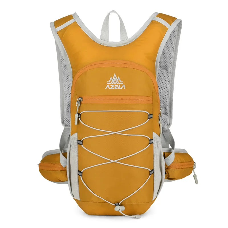 Nylon softback hydration backpack with reflective strips and multiple storage pockets - product image