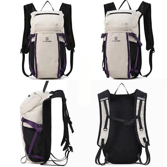 Nylon softback large capacity hydration sports backpack with survival whistle - product image