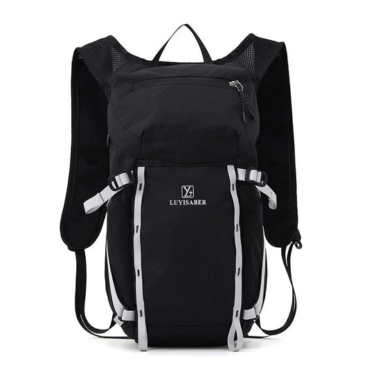 Nylon softback large capacity hydration sports backpack with survival whistle - product image