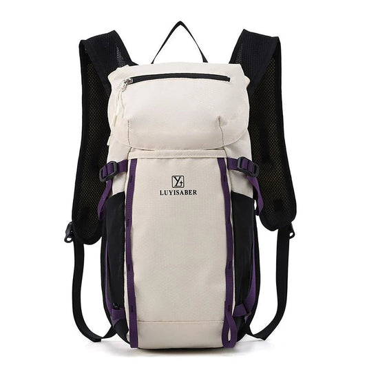 Nylon softback large capacity hydration sports backpack with survival whistle - product image