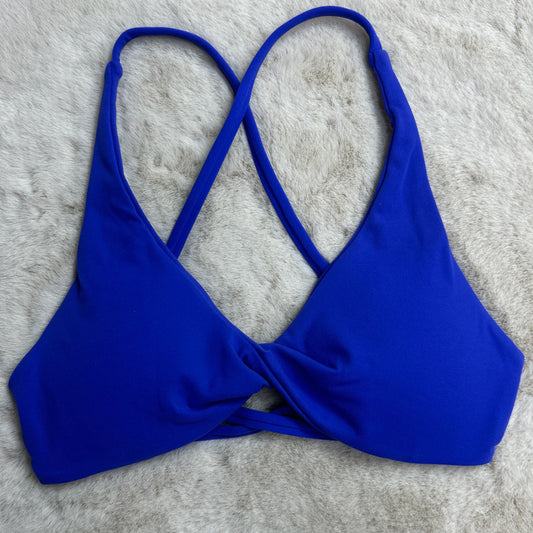 Nylon spandex knit women's padded front twist sports yoga crop tank gym bra - product image