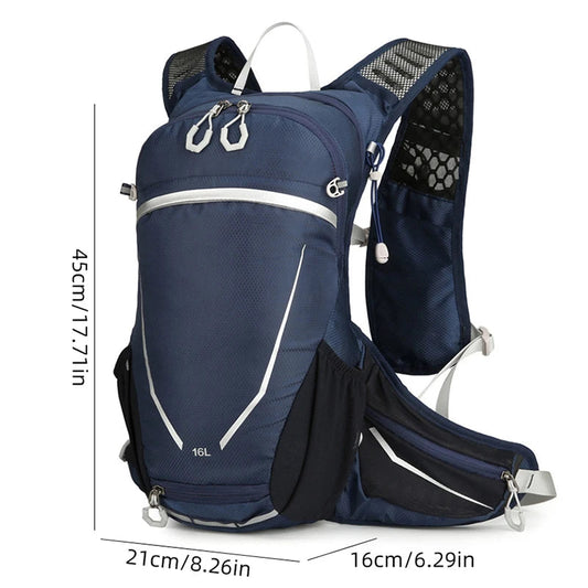 Nylon ultralight softback hydration backpack with reflective strips and external mounting system - product image