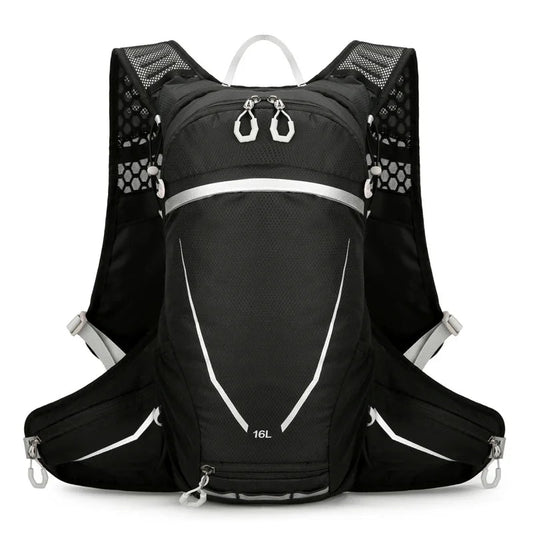 Nylon ultralight softback hydration backpack with reflective strips and external mounting system - product image