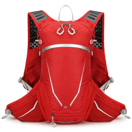 Nylon ultralight softback hydration backpack with reflective strips and external mounting system - product image