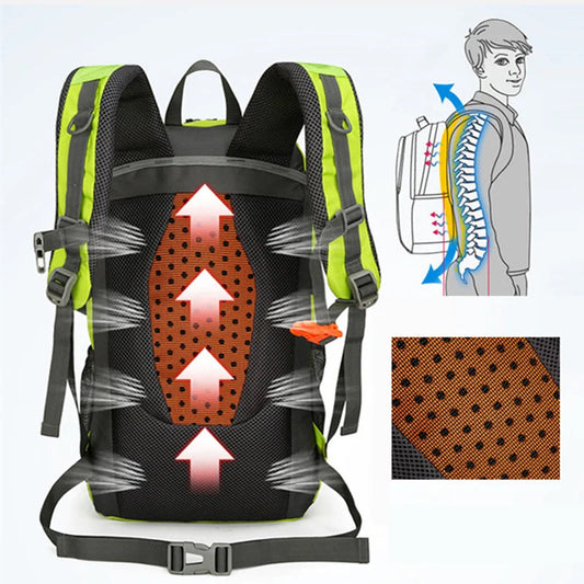 Nylon ultralight waterproof softback outdoor sports backpack with multiple pockets - product image