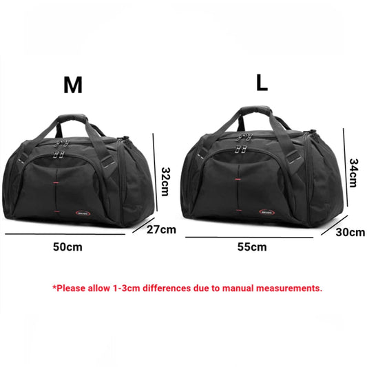 Nylon waterproof large capacity gym bag with independent shoe storage and multi-pocket design - product image