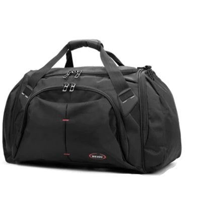 Nylon waterproof large capacity gym bag with independent shoe storage and multi-pocket design - product image