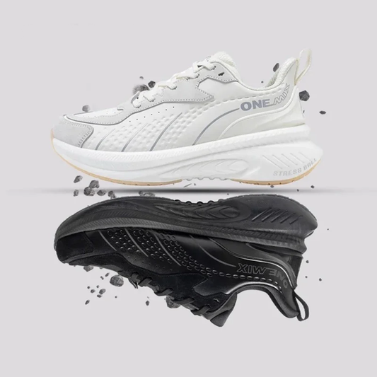 Leather Winter Running Shoes With Pu Insole Rubber Outsole Free Flexible - Product Image
