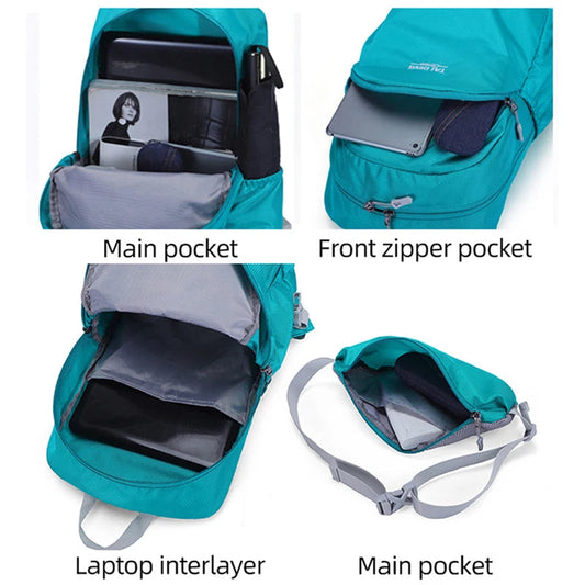 Outdoor climbing backpack lightweight foldable multi-layer storage oxford bag - product image