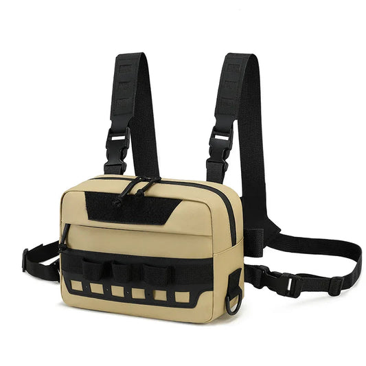 Outdoor climbing vest bag tactical chest rig with laser molle system nylon - product image