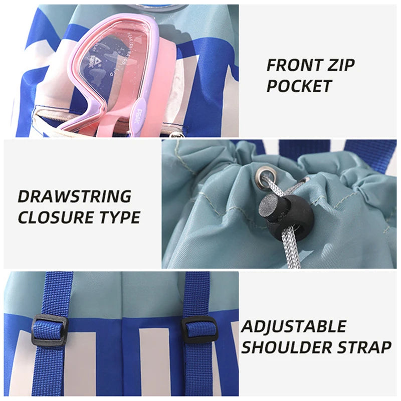 Outdoor swimming gym fitness backpack with dry wet separation and shoe pocket - product image