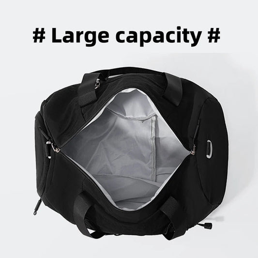 Oxford lightweight crossbody fitness duffel bag with independent shoe bin and mesh pocket - product image