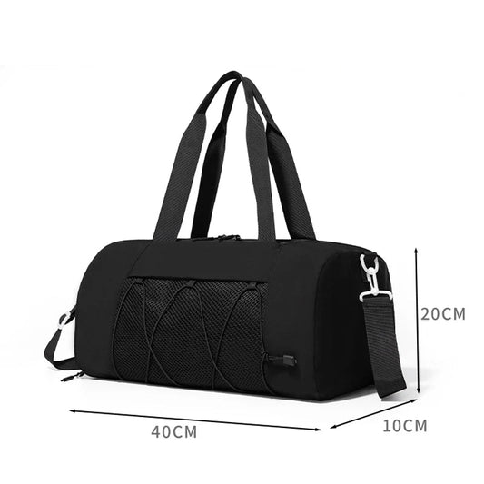 Oxford lightweight crossbody fitness duffel bag with independent shoe bin and mesh pocket - product image