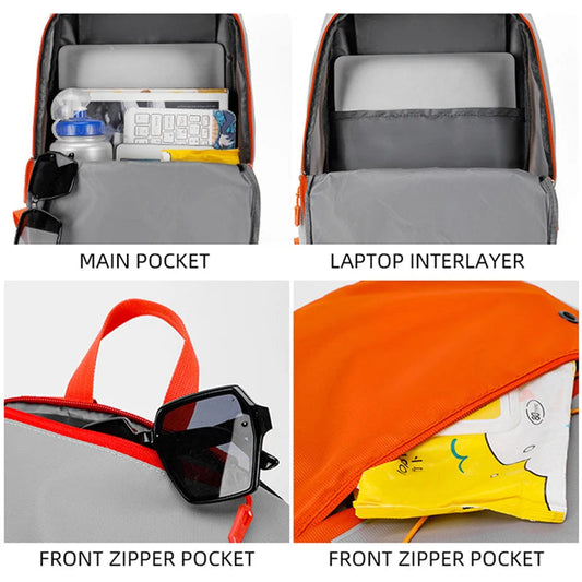 Oxford lightweight softback backpack with laptop compartment and reflective strips - product image