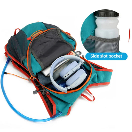 Oxford nylon cycling softback backpack with hydration system and reflective strips - product image