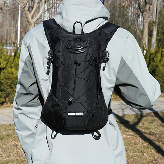 Oxford nylon cycling softback backpack with hydration system and reflective strips - product image