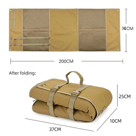 Oxford portable folding camping mat with waterproof oxford fabric and memory cotton - product image