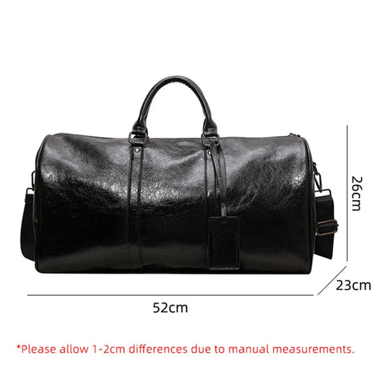 Pu large capacity waterproof fitness tote bag with crossbody and shoulder strap - product image