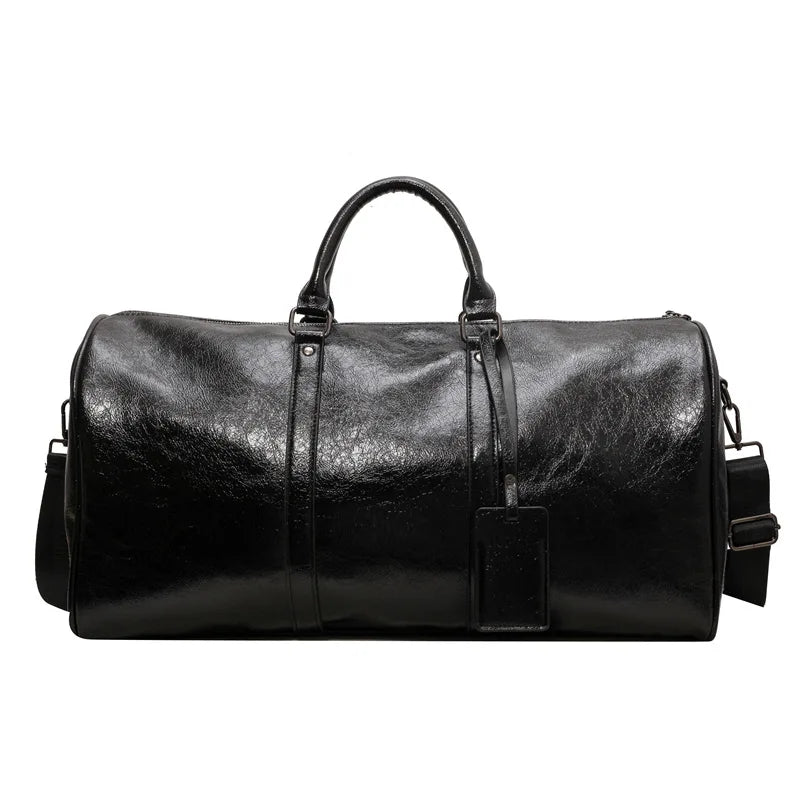 Pu large capacity waterproof fitness tote bag with crossbody and shoulder strap - product image