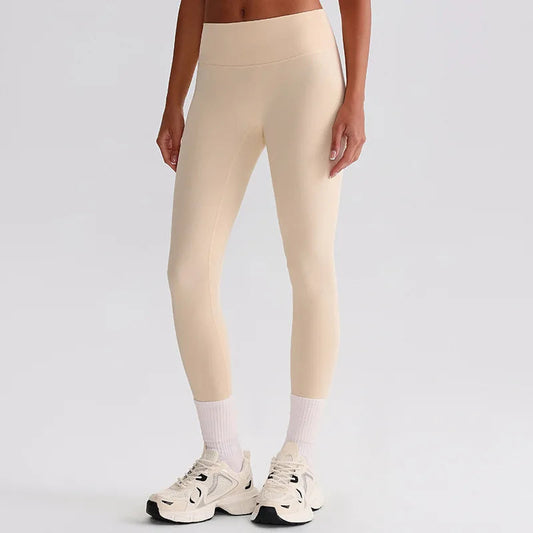 Recycled polyester high waist ankle length nylon yoga leggings - product image