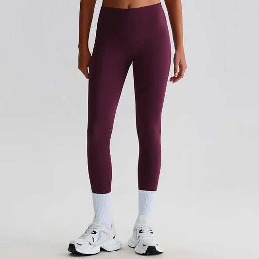 Recycled polyester high waist ankle length nylon yoga leggings - product image