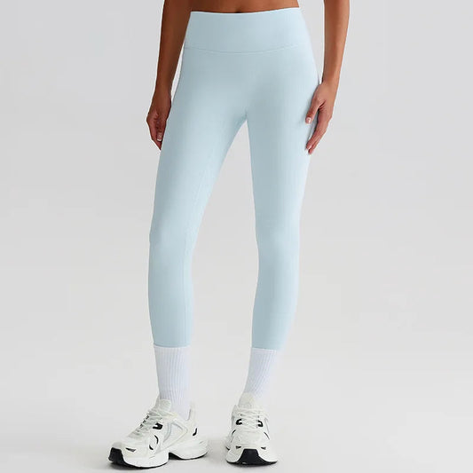 Recycled polyester high waist ankle length nylon yoga leggings - product image