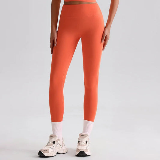 Recycled polyester high waist ankle length nylon yoga leggings - product image