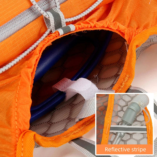 Running hydrating vest backpack waterproof wear resistant reflective nylon - product image