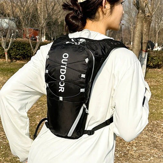 Running hydrating vest backpack waterproof wear resistant reflective nylon - product image