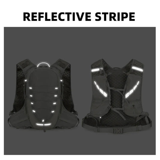 Running vest hydrating backpack with multi-compartment lightweight nylon bag - product image