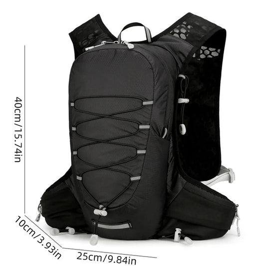 Running vest hydrating backpack with multi-compartment lightweight nylon bag - product image