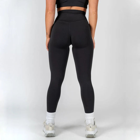 Sculpt peach high waist v cut back yoga tights nylon spandex moisture wicking - product image