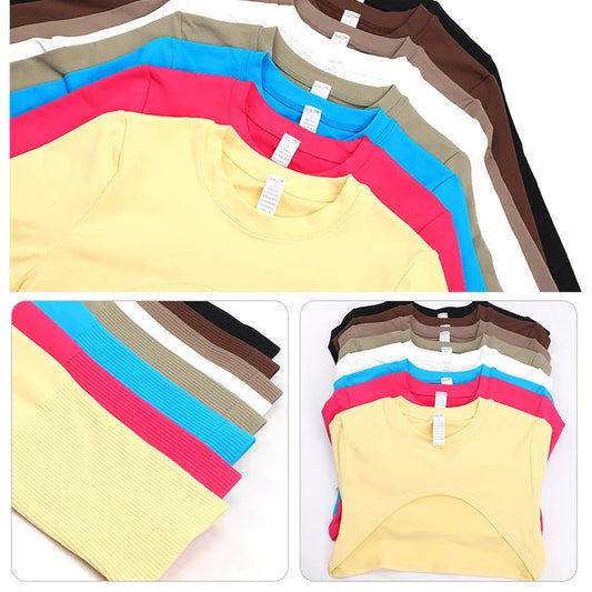 Seamless racerback knit nylon crop top and bolero shrug set - product image