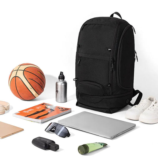 Soccer basketball backpack with shoes compartment laptop storage polyester - product image