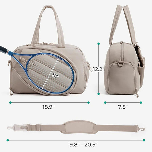 Tennis badminton rackets handbag with multi-compartment nylon design - product image