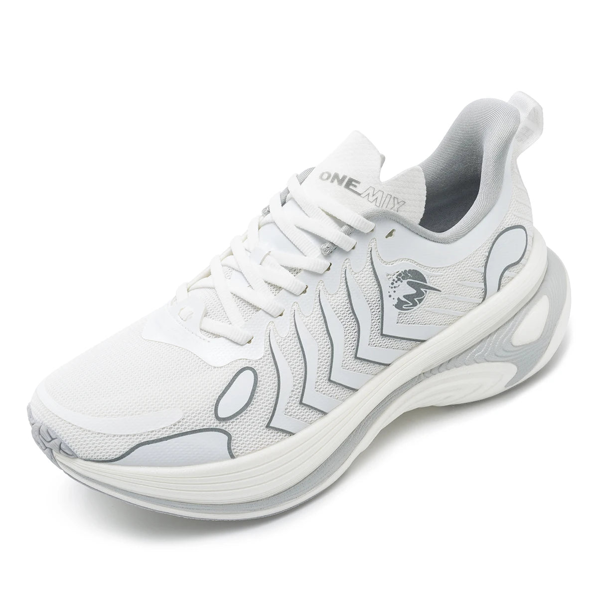 Unisex running shoes lace-up breathable height increasing reflective - product image